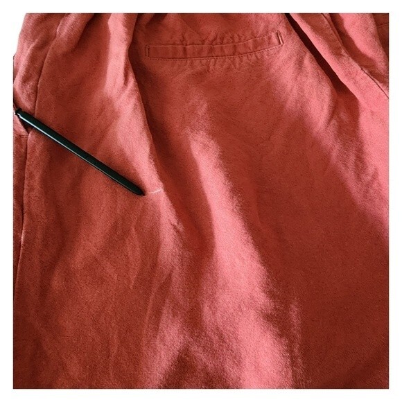 a new day High Waist Flat Front Pull-on Shorts Dark Orange Women Size L - Picture 5 of 6